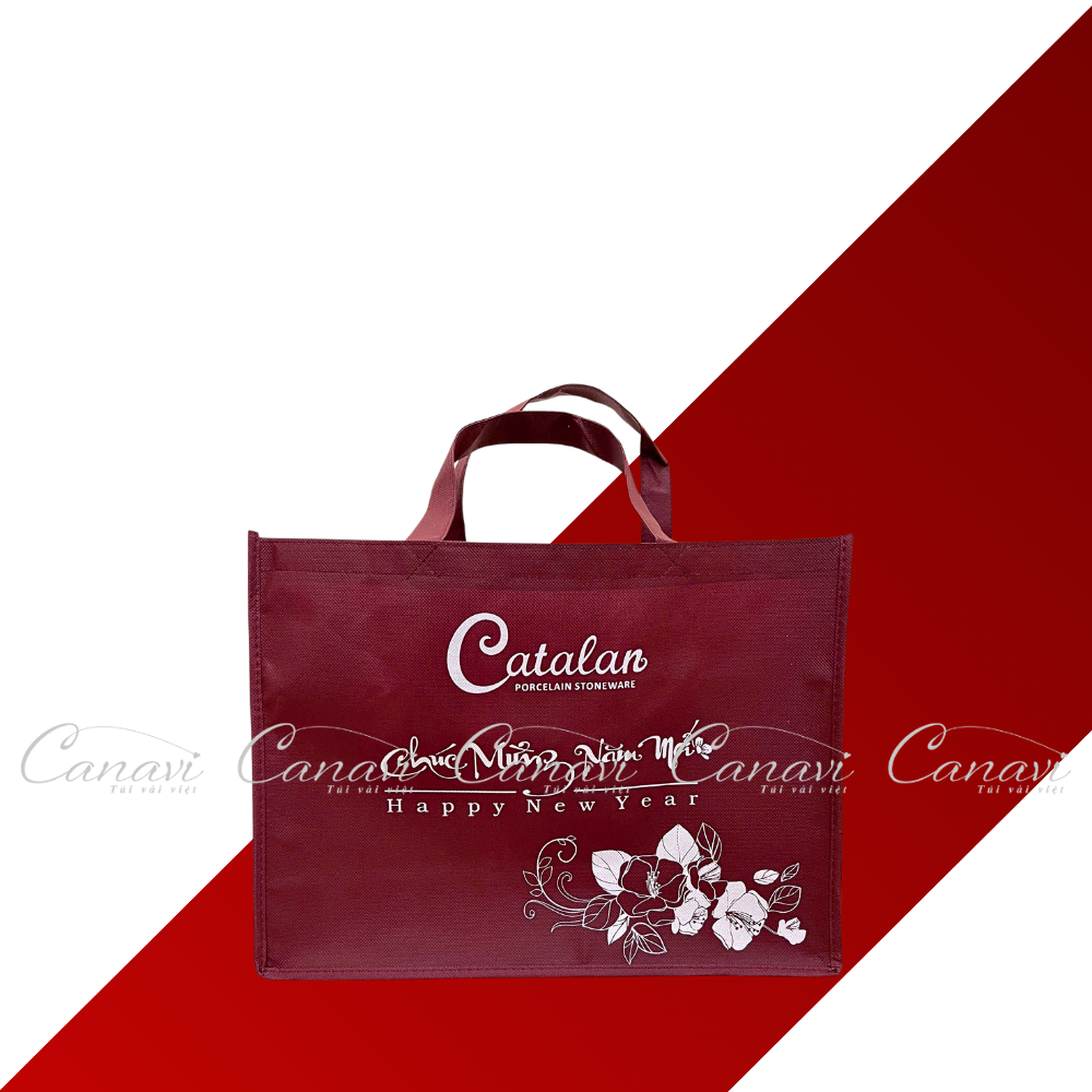 Túi Vải Không Dệt TVKD07 1 Túi Vải Không Dệt Chúc mừng năm mới TVKD07