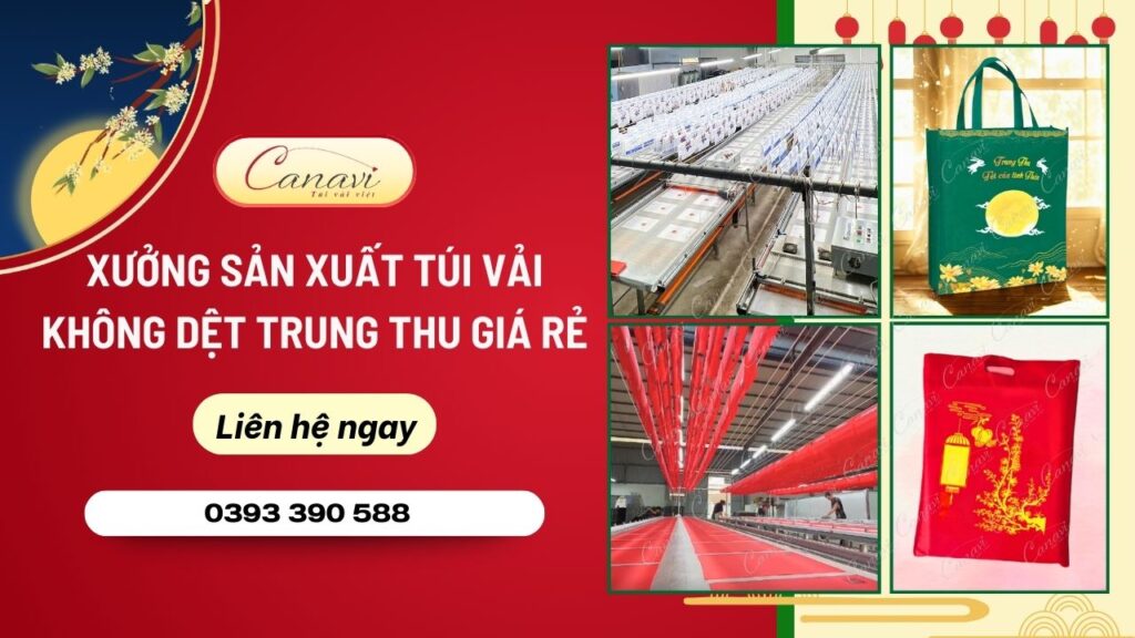 xưởng sản xuất trực tiếp túi vải không dệt trung thu