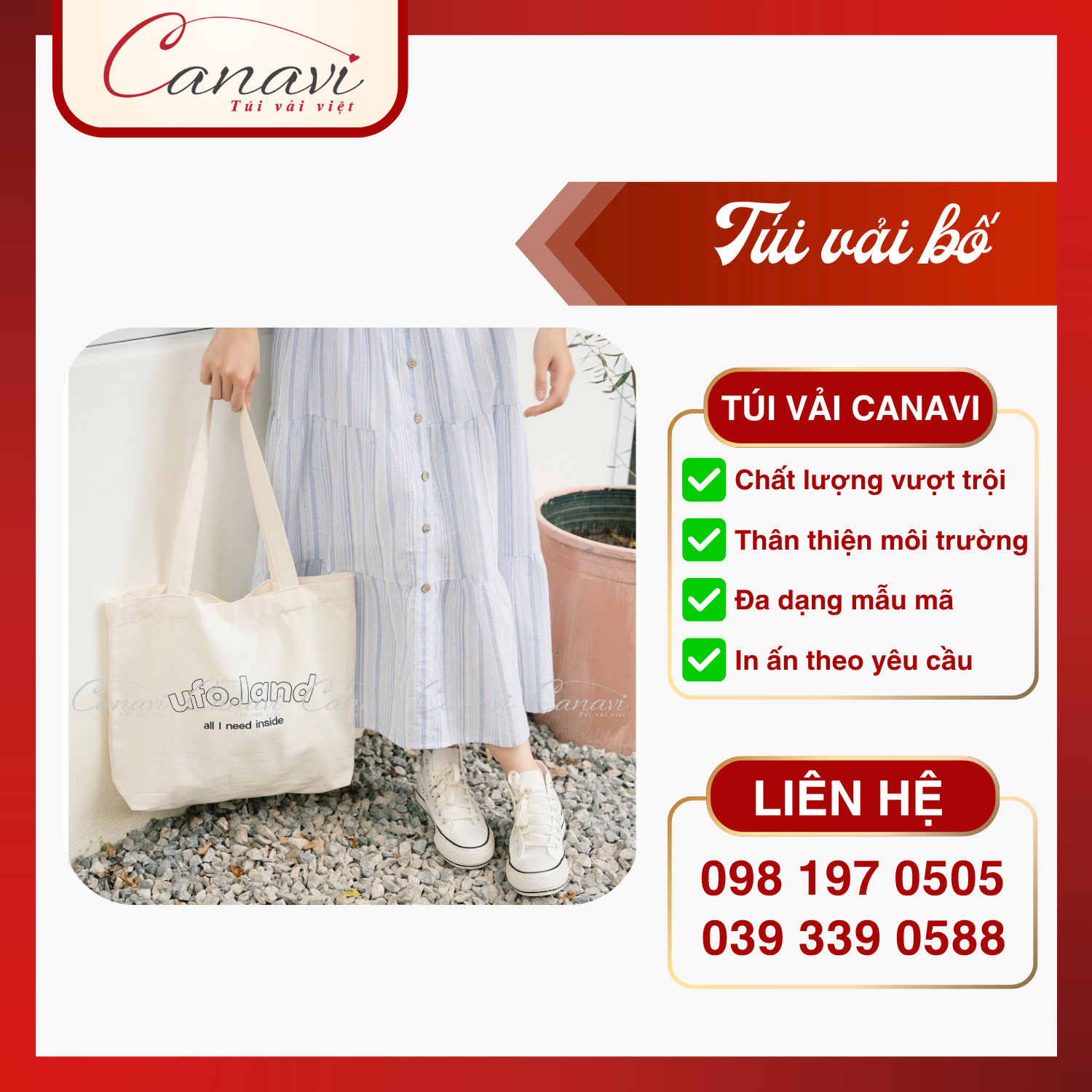 Túi vải canvas - Quà tặng chuyên nghiệp cho thương hiệu