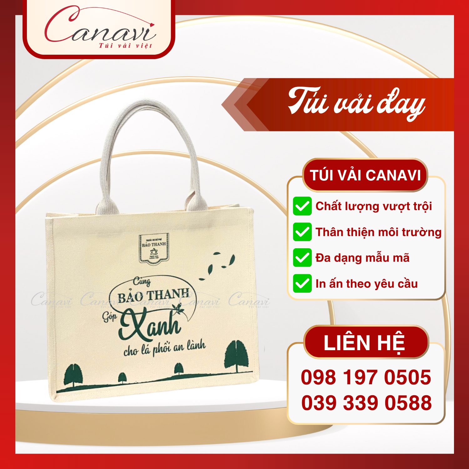 Túi vải đay - Lựa chọn cho sự kiện và quà tặng cao cấp