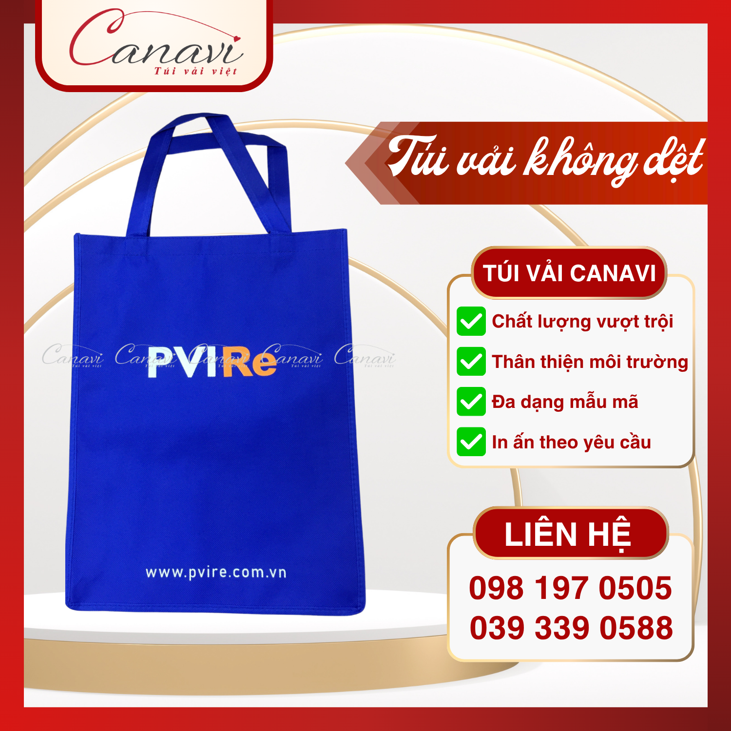 Túi vải không dệt - Giải pháp bao bì số lượng lớn, giá thành rẻ