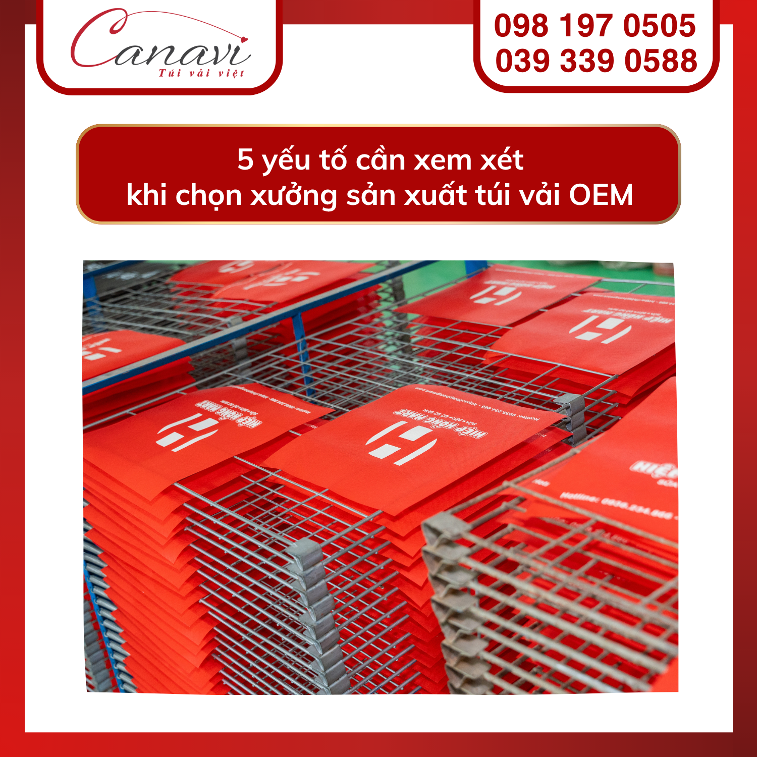 5 yếu tố cần xem xét khi chọn xưởng sản xuất túi vải OEM