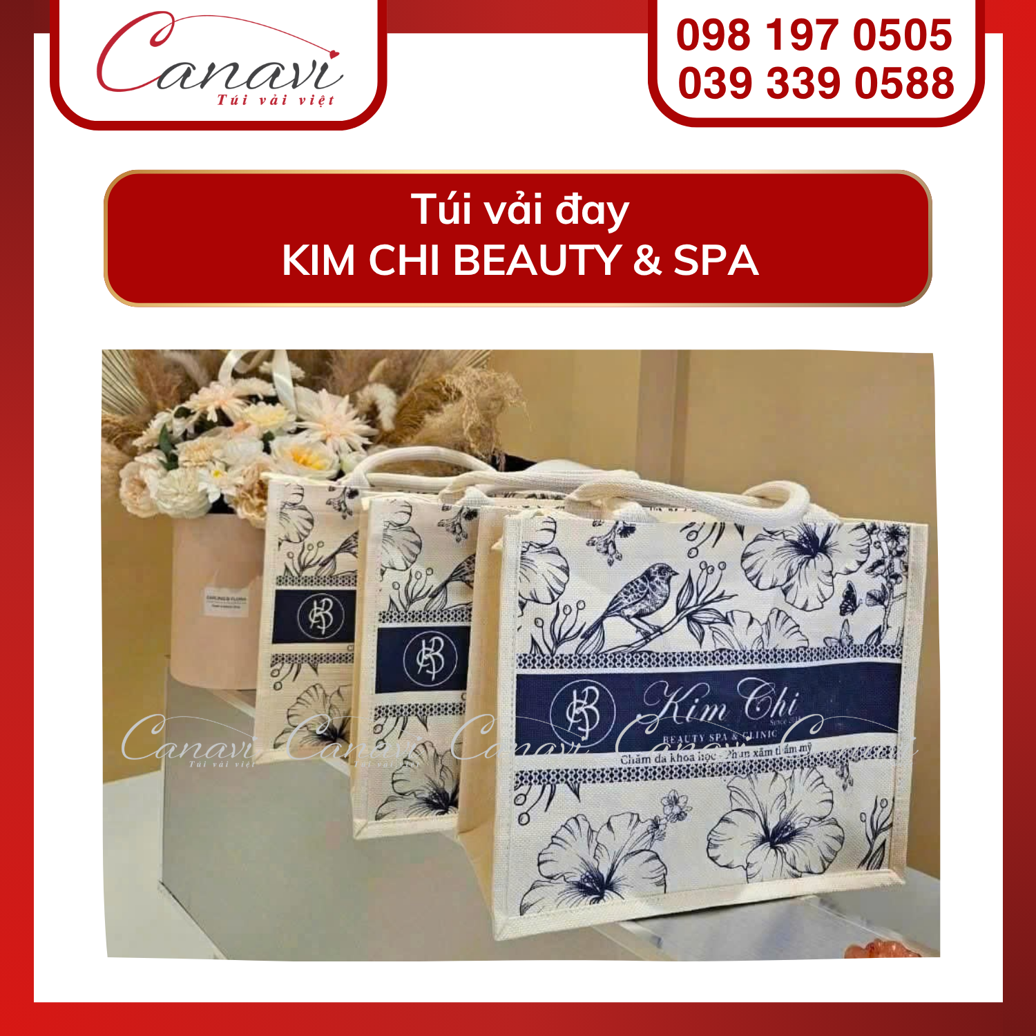 Túi vải đay Kim Chi Beauty & Spa