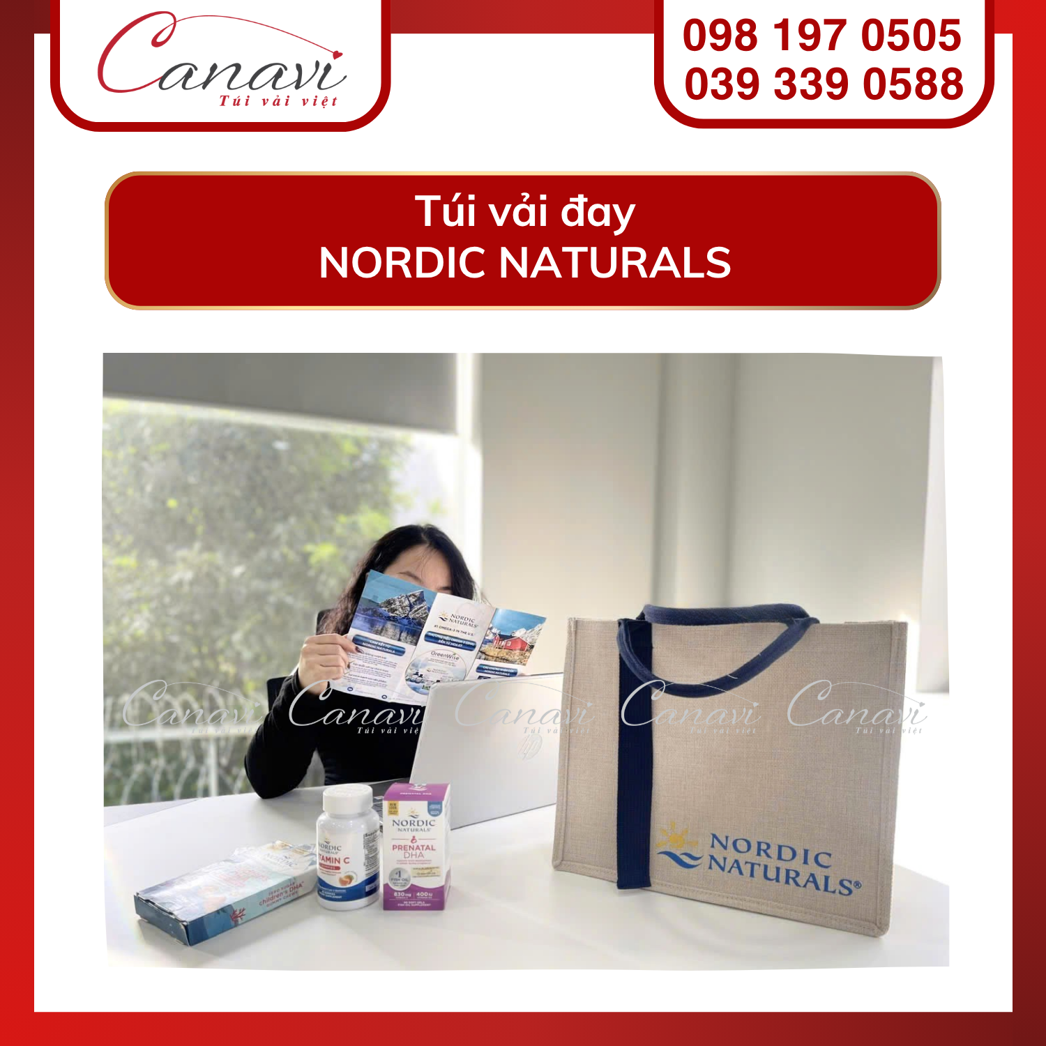 Túi vải đay Nordic Naturals