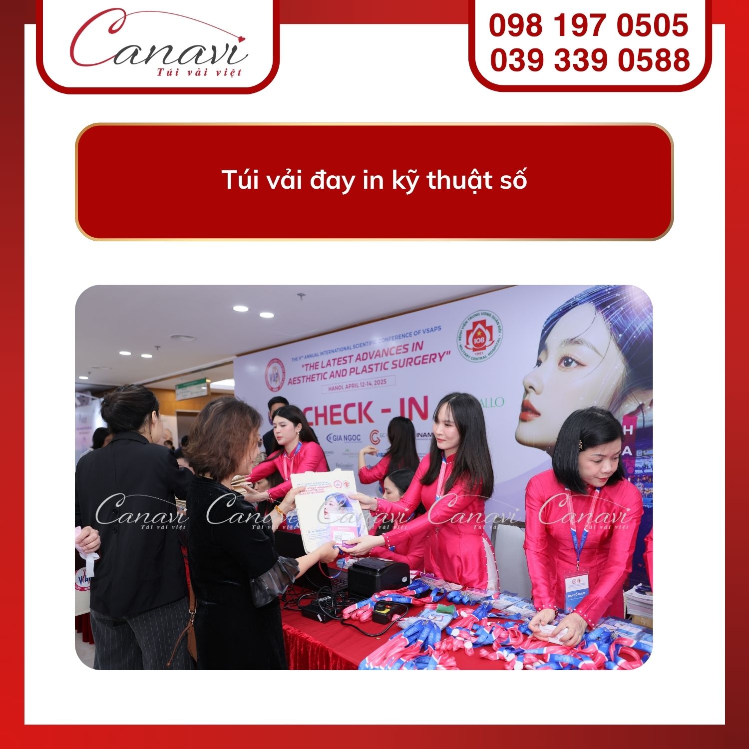 10+ mẫu túi vải quà tặng doanh nghiệp đẹp, đa dạng ngành nghề cho mùa Tết 2026 6 Túi vải đay quà tặng in kỹ thuật số