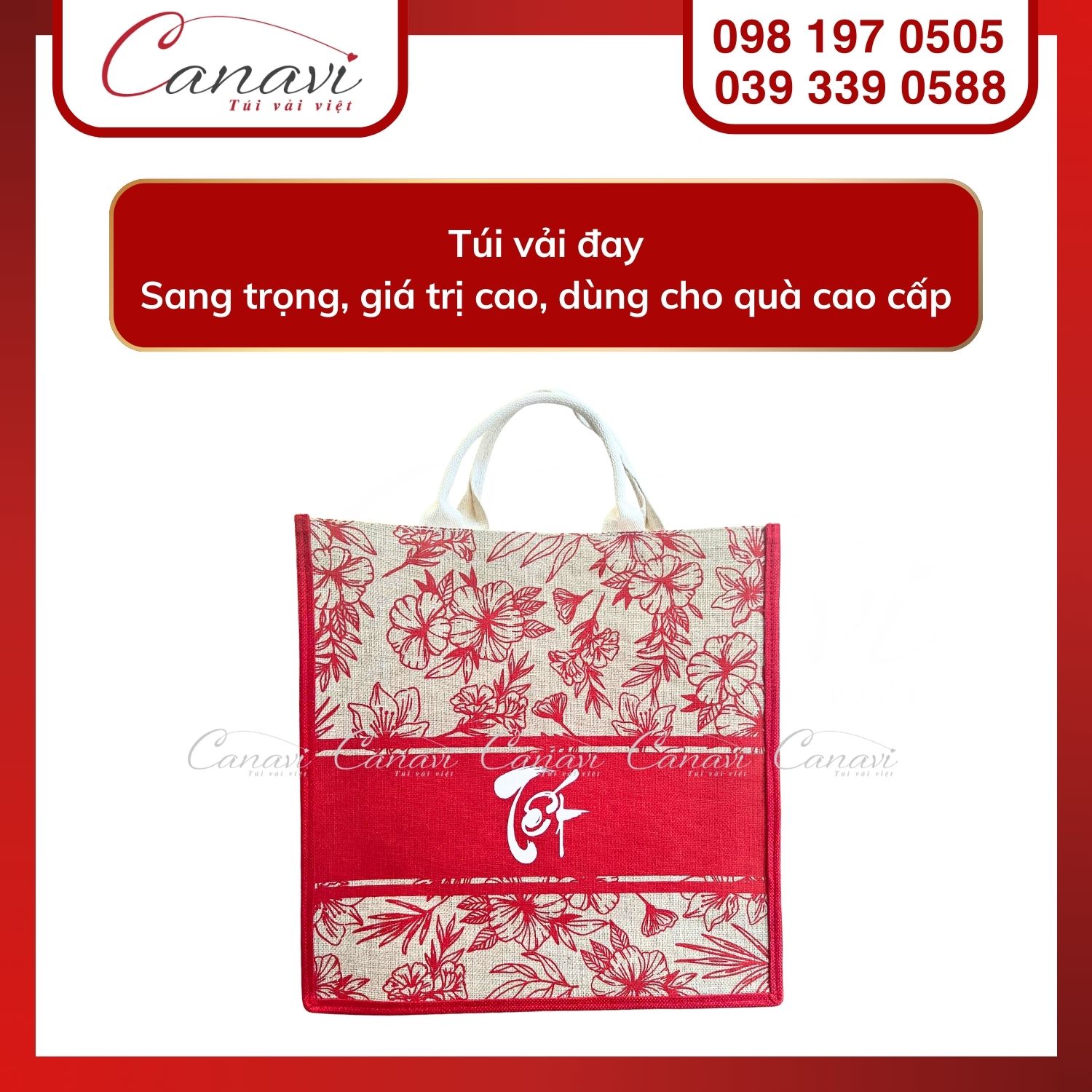 Túi vải đay: sang trọng, giá trị cao, dùng cho quà cao cấp