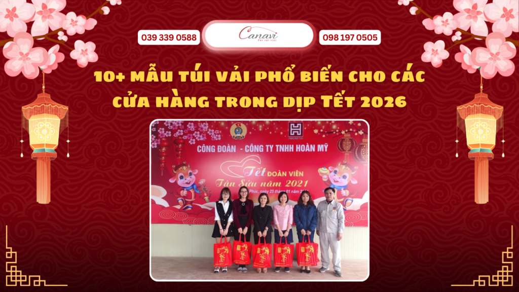 10+ mẫu túi vải phổ biến cho các cửa hàng trong dịp Tết 2026