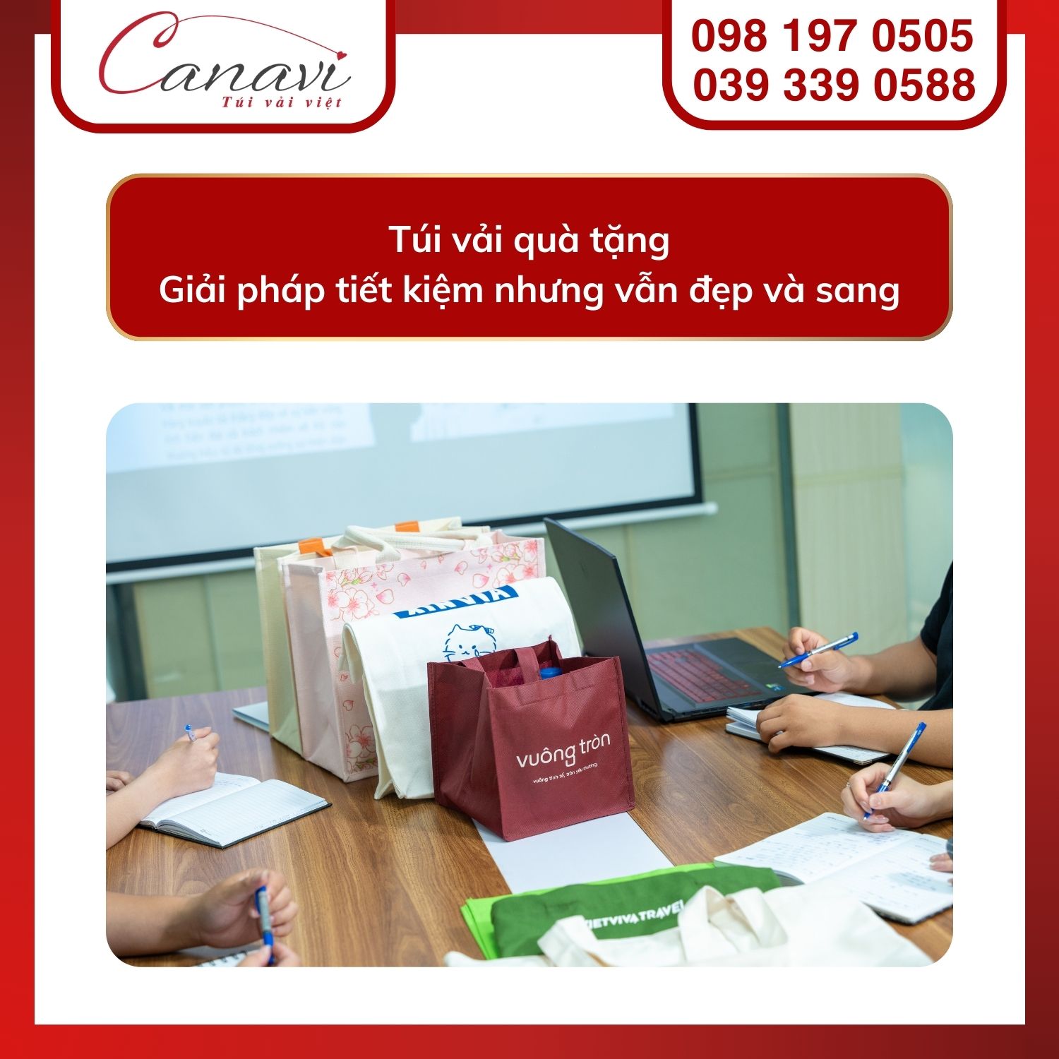 Túi vải quà tặng: Giải pháp tiết kiệm nhưng vẫn đẹp và sang