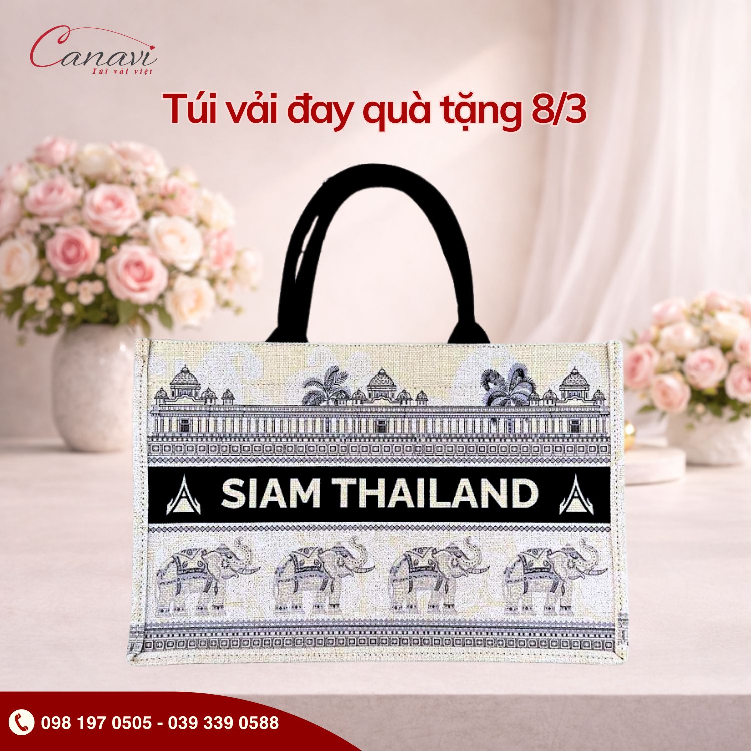 Túi vải đay cho các spa chào mừng Quốc tế Phụ nữ 8/3: Quà tặng tinh tế, thân thiện và ghi điểm thương hiệu 6 Túi vải Canavi: Giải pháp túi vải đay quà tặng 8/3 cao cấp cho các spa