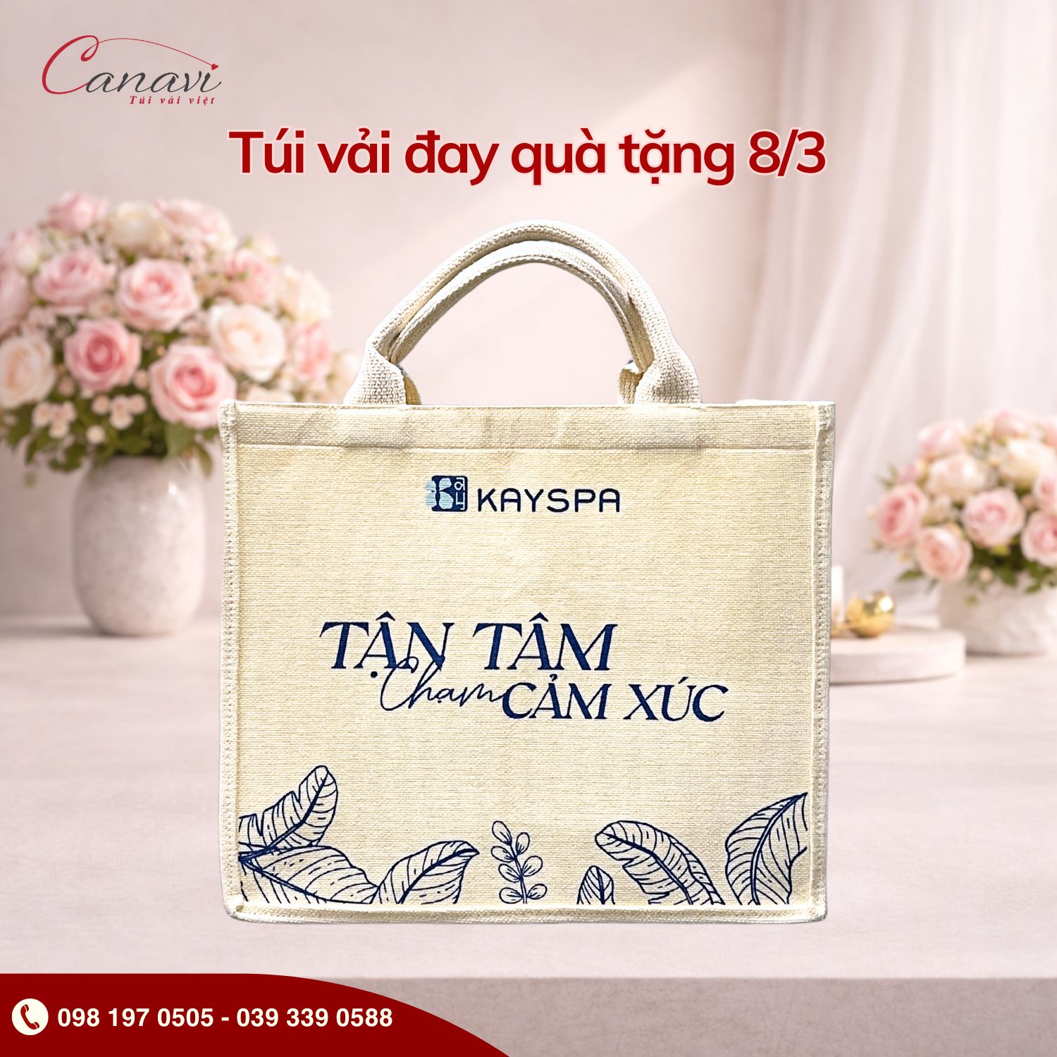 Túi vải đay cho các spa chào mừng Quốc tế Phụ nữ 8/3: Quà tặng tinh tế, thân thiện và ghi điểm thương hiệu 4 Gợi ý thiết kế túi vải đay cho spa dịp 8/3
