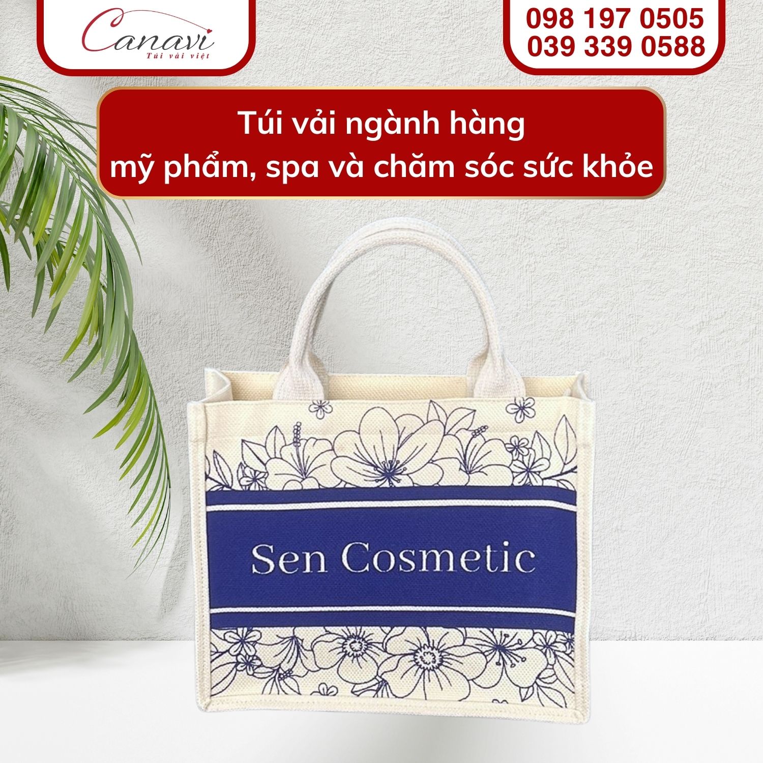 Túi vải ngành mỹ phẩm, spa và chăm sóc sức khỏe