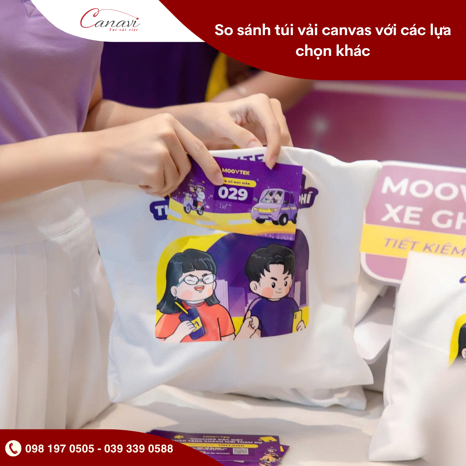 Đặt may túi vải canvas số lượng lớn có thực sự tiết kiệm chi phí 3 So sánh túi vải canvas với các lựa chọn khác