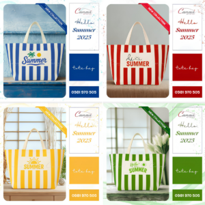 Top Các Mẫu Túi Vải Mùa Hè Được Doanh Nghiệp Lựa Chọn Nhiều Tại Canavi 2 tui-vai-tote-hello-summer